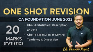 20 Marks Statistics  Chp 13 amp Chp 14  One Shot Revision  June 2023 [upl. by Mendive]