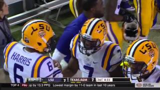 LSU RB Leonard Fournette destroys a Texas AampM defender [upl. by Stoller]