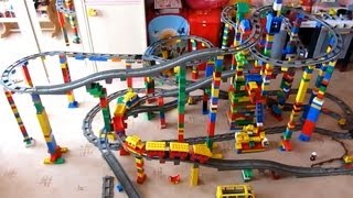 LEGO DUPLO TRAIN on MEGA circuit  Super Buildings Lego City [upl. by Radley131]