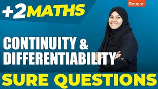 Plus Two Maths  Sure Questions  Continuity and Differentiability  Eduport Class 12 [upl. by Rema696]