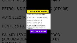 Oman 🇴🇲 jobs Vaccancy today ● gulfjobstoday omanjobs gulfjobstoday jobs jobsearch job fyp [upl. by Ignazio]