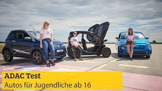 Autos für Jugendliche ab 16 im Test mit Geschwindigkeitsangabe  ADAC 2018 [upl. by Loughlin]