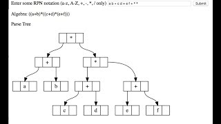 Trees and Stacks Parsing RPN converting to Algebraic notation [upl. by Audie]