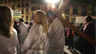 Penitentes del Cautivo pasando por la Alameda Semana Santa de Malaga 2012 [upl. by Nisaj920]