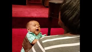 Baby sings at church  Adorable [upl. by Guinna508]