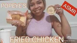 ASMR POPEYES FRIED CHICKEN MUKBANG No Talking EATING SHOW smackingsounds popeyes [upl. by Konstanze]