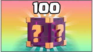 OPENING 100 LUCKY DROPS IN CLASH ROYALE [upl. by Evod]