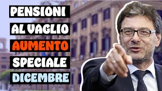 PENSIONI GIORGETTI PENSA AD UN POSSIBILE AUMENTO A DICEMBRE [upl. by Hurd956]