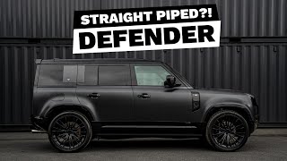 STRAIGHT PIPED DEFENDER Land Rover Defender 110  V8 Carpathian L663  RAW Sound [upl. by Kammerer]