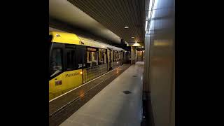 Manchester Trams 3084 At Piccadilly Undercroft En Route To Etihad [upl. by Ahsam37]