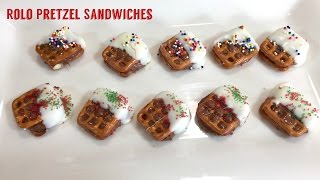 How To Make Rolo Pretzel Sandwich Treats Easy Recipes For Kids [upl. by Jeanelle114]