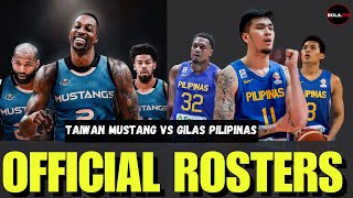 TAIWAN MUSTANGS LINE UP KONTRA SA GILAS PILIPINAS [upl. by Nyleve]