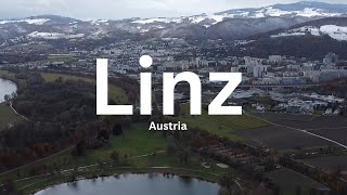 Linz Austria Pleschinger See by Drone  Winter Time 2023 [upl. by Nuhsar530]