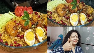 SIMPLE EGG BIRYANI RECIPE  HOW TO MAKE EASY HOMEMADE EGG BIRYANI [upl. by Gayel]