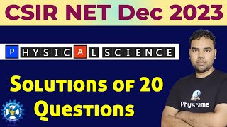 CSIR NET December 2023 Memory Based 20 Problems Answer Key [upl. by Wescott970]