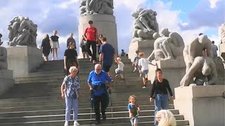 Vigeland Park Oslo Norway 5 August 2023 [upl. by Emoreg]