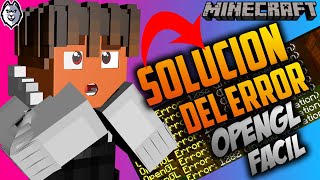 Como SOLUCIONAR el Error OpenGL en MINECRAFT 119 118 117  ERROR DE MINECRAFT [upl. by Dreher113]