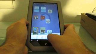 NOOK Tablet running Kindle Amazon Appstore and Go Launcher EX [upl. by Nnaeoj]