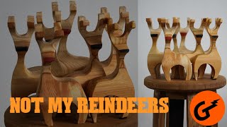 Scrap Wood Reindeers made from salvaged table top and old shelves [upl. by Aihsekan]