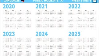 20202025 Calendar Month of the Year for the year history calendars [upl. by Anerac788]