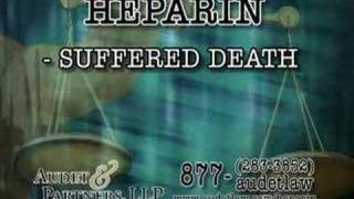 Heparin Recall Information  TV Ad  AudetLawcom [upl. by Aelegna]