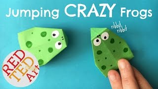 Easy Action Origami Frog that JUMPS  Easy Paper Toys Crafts  How to Make a a Paper Frog [upl. by Eelame]