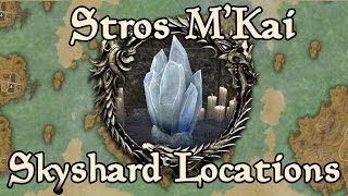 ESO Stros MKai All Skyshard Locations updated for Tamriel Unlimited [upl. by Nodababus]