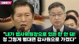 자료 제출 버티기에 열받은 정청래 quot내가 법사위원장으로 있는 한 안 돼 정 그렇게 뻗대면 감사원으로 가겠다quot [upl. by Acirtal296]