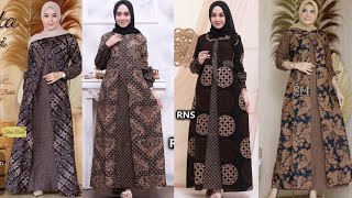 Model Gamis Batik Kombinasi Terbaru [upl. by Rizika117]