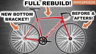 Specialized Langster Full Rebuild Singlespeed Bike Service [upl. by Millwater]