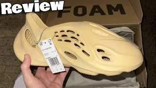 Yeezy Foam Runner quotDesert Sandquot Review amp On Feet [upl. by Nishom104]