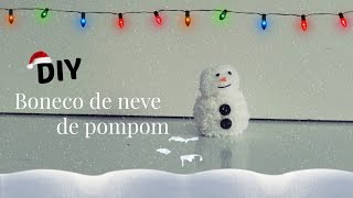 DIY de Natalboneco de neve de pompom [upl. by Enilav]