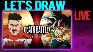 Lets draw  OmniMan VS Bardock DEATH BATTLE Part 3 [upl. by Ahsoym]