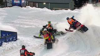 Snocross Round 15 Pro Highlights  Duluth MN Race 2 of 3 [upl. by Armelda583]