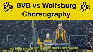 Borussia Dortmund vs Wolfsburg Choreography Celebrating Marco Reus new born child [upl. by Inah669]