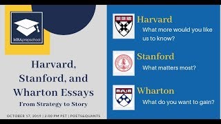 Harvard Stanford amp Wharton Essays From Strategy To Story With MBA Prep School [upl. by Imyaj]