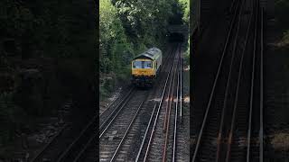 300th video 66793 passing St Catherines Tunnel on 0Z66 to Basingstoke PDL 270724 [upl. by Yensehc495]