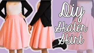 ✄ DIY  Faltenrock Skater Skirt ✄ [upl. by Naujd]