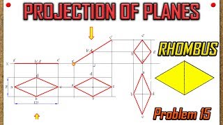 PROJECTION OF PLANESLecture 15Rhombus [upl. by Leunamesoj71]