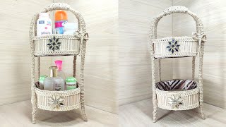 Multipurpose Organizer Basket Making For Home Storage  Waste Plastic Reuse  Recycling Hacks [upl. by Ahilam]