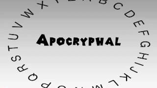 How to Say or Pronounce Apocryphal [upl. by Eneluj104]