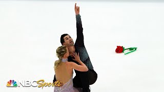 Hubbell and Donohues last nationals dance results in massive score silver medal  NBC Sports [upl. by Yenwat976]