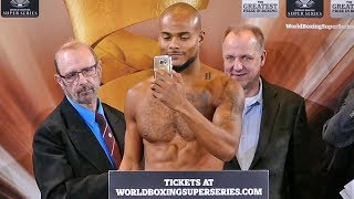 Chris Eubank Jrs Brother  Sebastian Eubank  WEIGH IN amp FACE OFF  Groves vs Eubank Jr Undercard [upl. by Hullda]