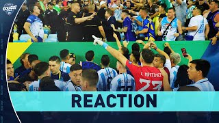 Fan Violence Delays Brazil vs Argentina  Scoreline [upl. by Vergos99]