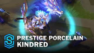 Prestige Porcelain Kindred Skin Spotlight  PreRelease  PBE Preview  League of Legends [upl. by Ellehsem]