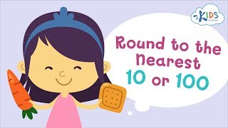 Round Up And Down To The Nearest 10 Or 100  Math  Grade 3  Kids Academy [upl. by Llydnek]