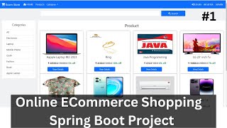 1 Online Ecommerce Spring Boot Project Tutorials [upl. by Toffic]