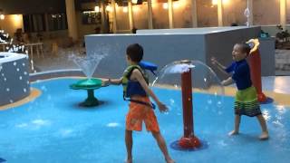 Splash Pad at Saskatoon Travelodge Hotel [upl. by Eeralih]