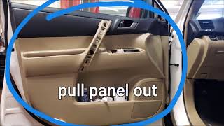 2013 toyota highlander driver side window off track [upl. by Justicz]