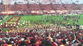 USC Trojan Marching Band  Tusk after beating the bRuins Fall 2015 [upl. by Rape]